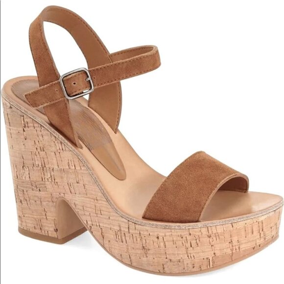 DOLCE VITA PLATFORM CORK SANDALS - Picture 1 of 12